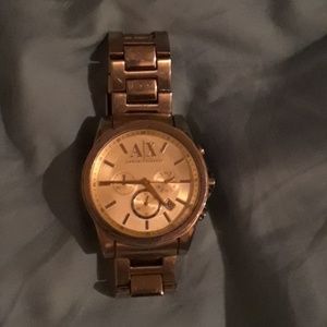Gold men's Armani Exchange watch